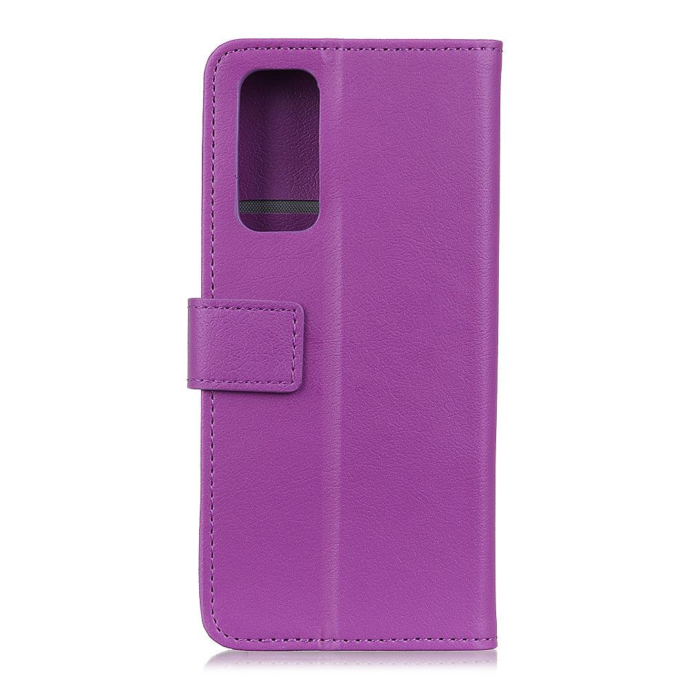 PU Leather Wallet Stand Cell Phone Shell for Samsung Galaxy S20 FE/S20 Fan Edition/S20 FE 5G/S20 Fan Edition 5G/S20 Lite/S20 Lite - Purple