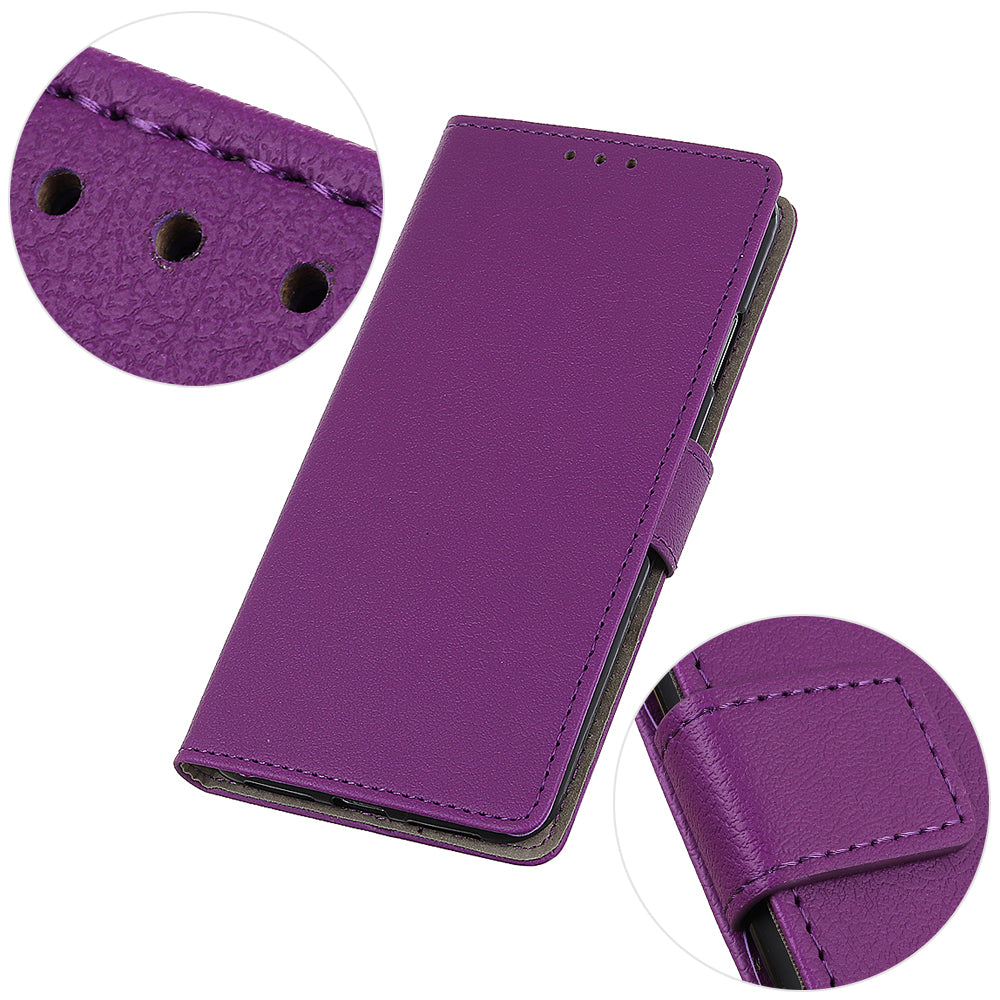 PU Leather Wallet Stand Cell Phone Shell for Samsung Galaxy S20 FE/S20 Fan Edition/S20 FE 5G/S20 Fan Edition 5G/S20 Lite/S20 Lite - Purple