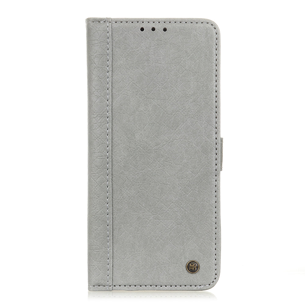 Rhino Skin with Wallet Stand PU Leather Shell for Samsung Galaxy S20 FE/S20 Fan Edition/S20 FE 5G/S20 Fan Edition 5G/S20 Lite/S20 Lite - Grey