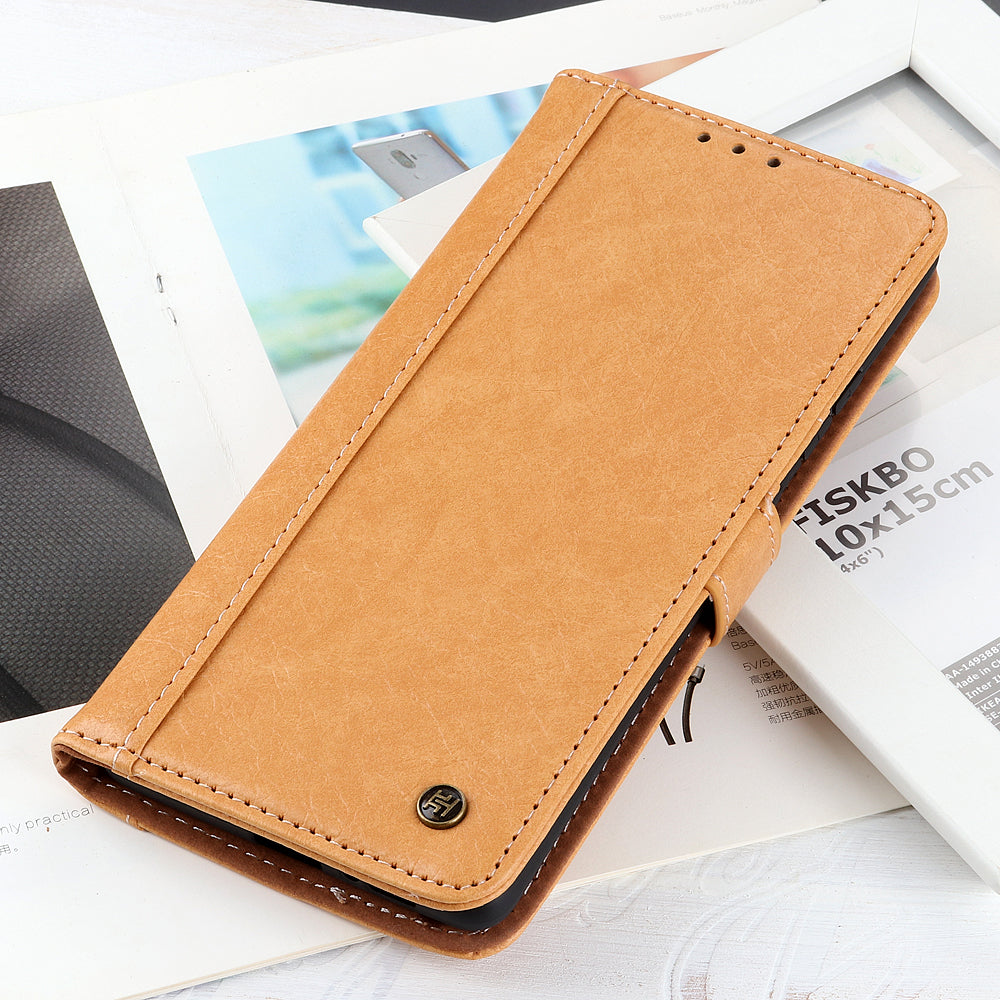 Rhino Skin with Wallet Stand PU Leather Shell for Samsung Galaxy S20 FE/S20 Fan Edition/S20 FE 5G/S20 Fan Edition 5G/S20 Lite/S20 Lite - Brown