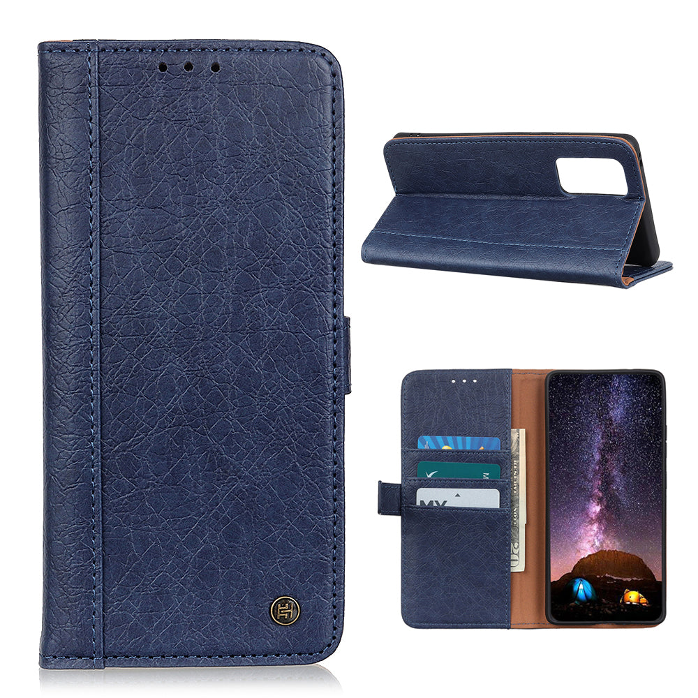 Rhino Skin with Wallet Stand PU Leather Shell for Samsung Galaxy S20 FE/S20 Fan Edition/S20 FE 5G/S20 Fan Edition 5G/S20 Lite/S20 Lite - Blue