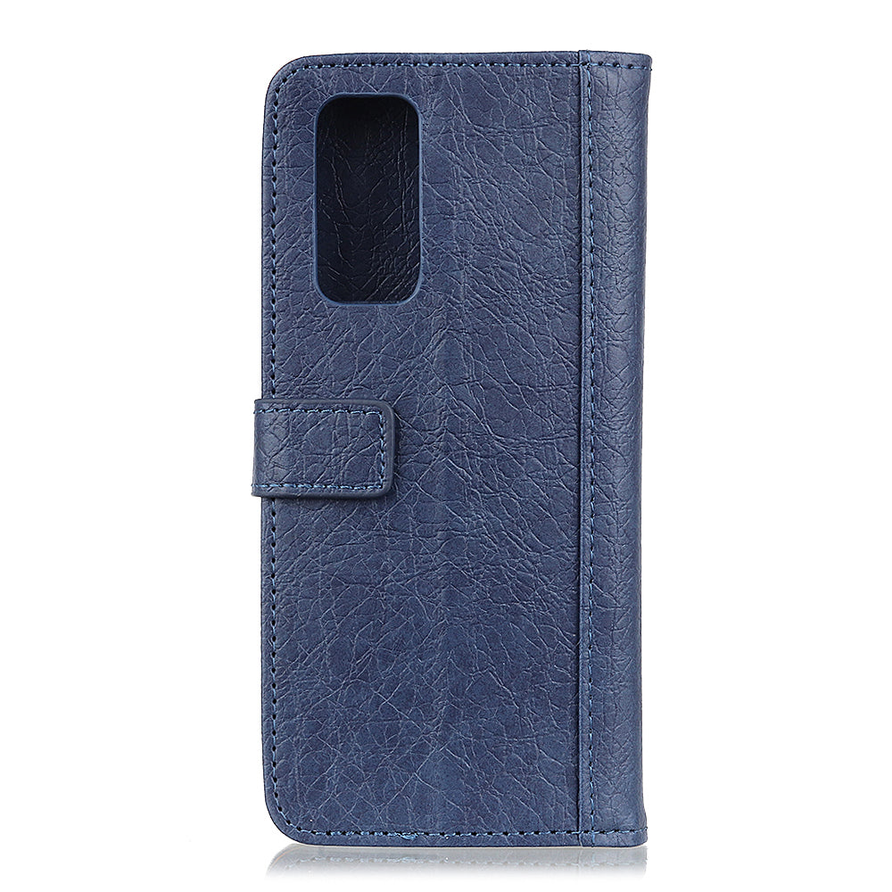 Rhino Skin with Wallet Stand PU Leather Shell for Samsung Galaxy S20 FE/S20 Fan Edition/S20 FE 5G/S20 Fan Edition 5G/S20 Lite/S20 Lite - Blue