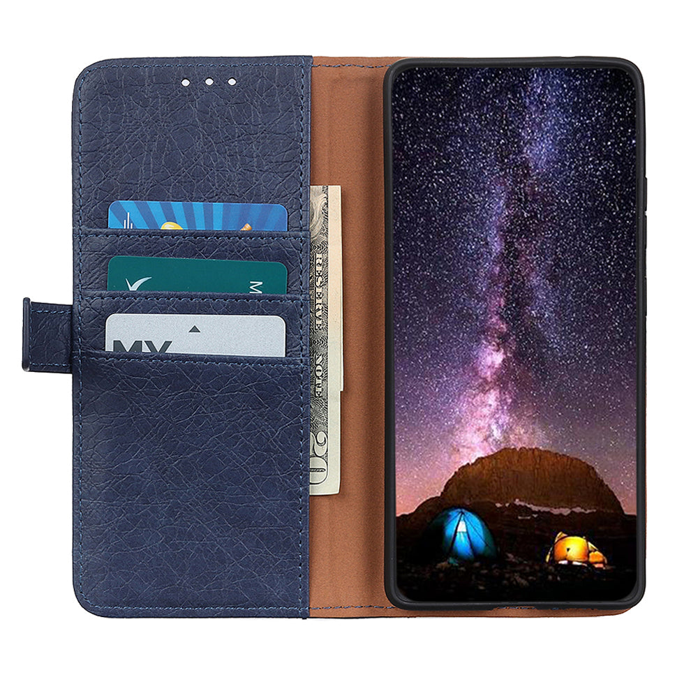 Rhino Skin with Wallet Stand PU Leather Shell for Samsung Galaxy S20 FE/S20 Fan Edition/S20 FE 5G/S20 Fan Edition 5G/S20 Lite/S20 Lite - Blue