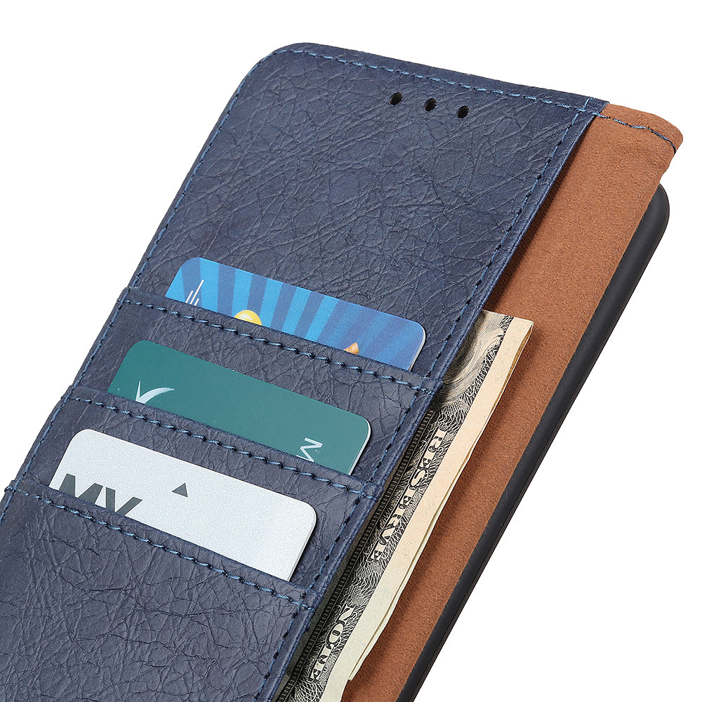 Rhino Skin with Wallet Stand PU Leather Shell for Samsung Galaxy S20 FE/S20 Fan Edition/S20 FE 5G/S20 Fan Edition 5G/S20 Lite/S20 Lite - Blue