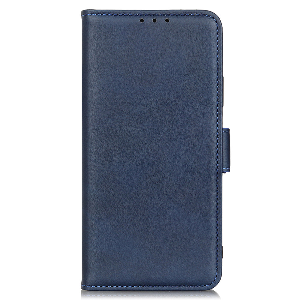 Anti-scratch Shockproof Magnetic Clasp Leather Phone Case Shell for Samsung Galaxy S20 FE 4G/5G/S20 Lite/S20 FE 2022 - Blue