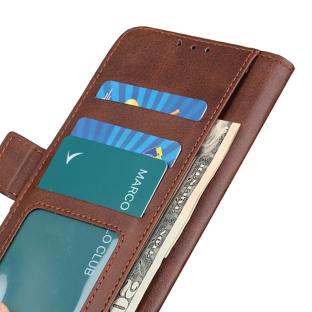 Anti-scratch Shockproof Magnetic Clasp Leather Phone Case Shell for Samsung Galaxy S20 FE 4G/5G/S20 Lite/S20 FE 2022 - Coffee