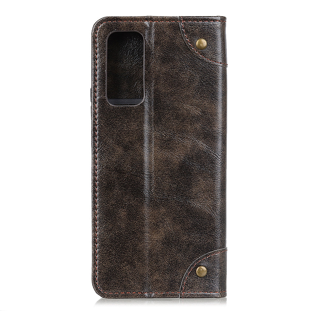 Auto-absorbed Leather Mobile Phone Cover for Samsung Galaxy S20 FE/S20 Fan Edition/S20 FE 5G/S20 Fan Edition 5G/S20 Lite/S20 Lite - Coffee