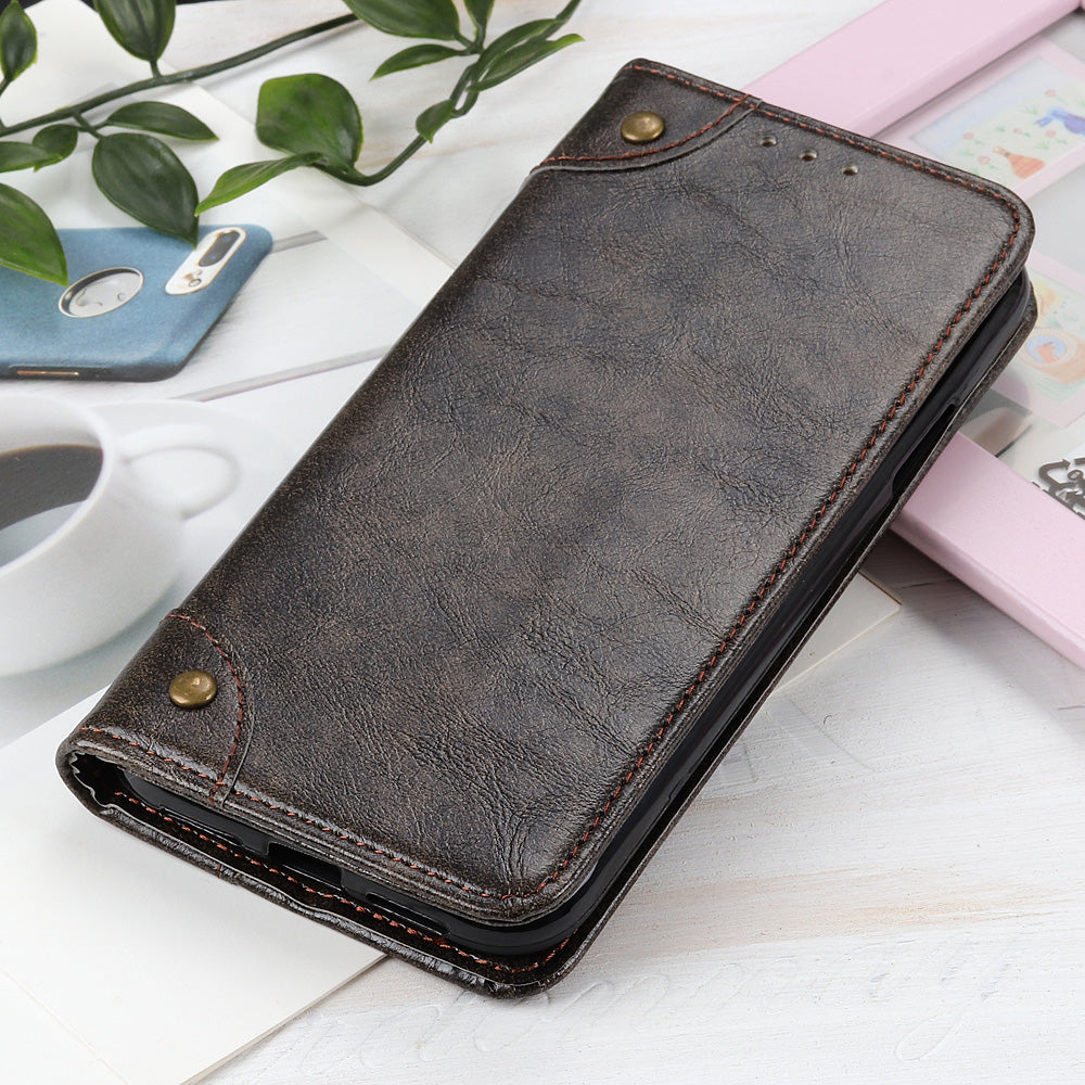 Auto-absorbed Leather Mobile Phone Cover for Samsung Galaxy S20 FE/S20 Fan Edition/S20 FE 5G/S20 Fan Edition 5G/S20 Lite/S20 Lite - Coffee