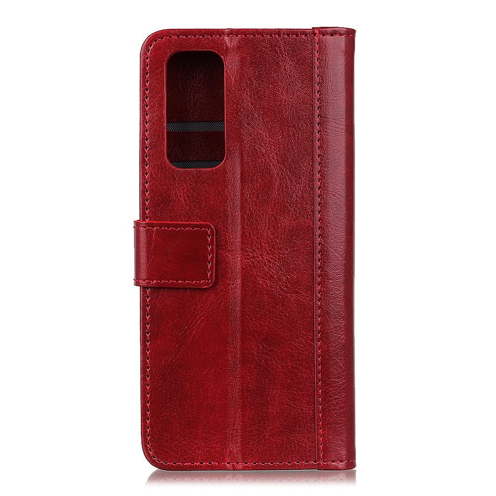 Rivet Decor Crazy Horse Texture Shell Leather Cover for Samsung Galaxy S20 FE/S20 Fan Edition/S20 FE 5G/S20 Fan Edition 5G/S20 Lite/S20 Lite - Red