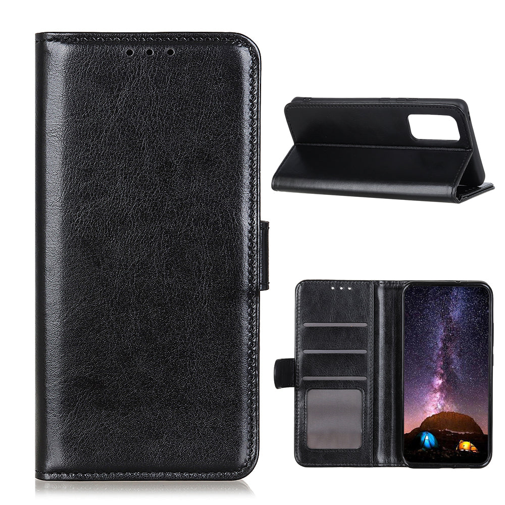 Crazy Horse Texture Leather Wallet Cell Phone Shell Smart Phone Case Bag for Samsung Galaxy S20 FE/S20 Fan Edition/S20 FE 5G/S20 Fan Edition 5G/S20 Lite/S20 Lite - Black