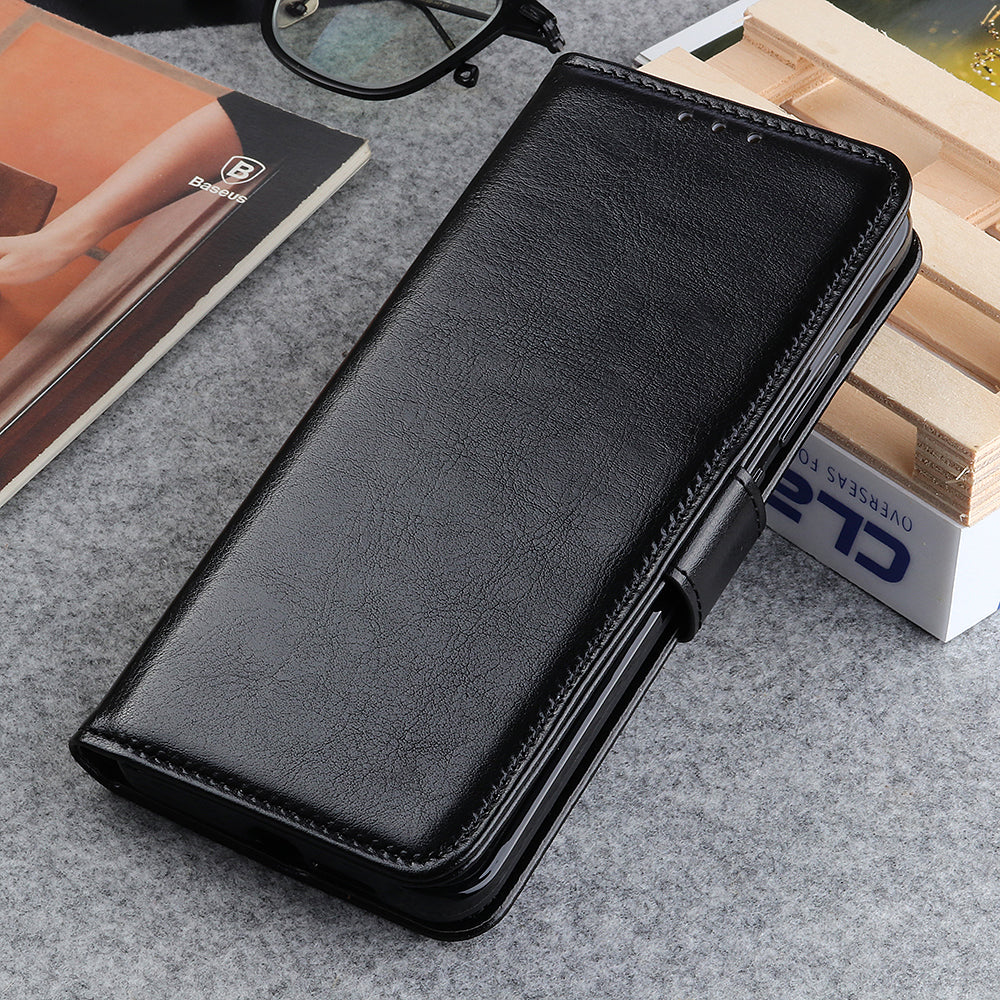 Crazy Horse Texture Leather Wallet Cell Phone Shell Smart Phone Case Bag for Samsung Galaxy S20 FE/S20 Fan Edition/S20 FE 5G/S20 Fan Edition 5G/S20 Lite/S20 Lite - Black