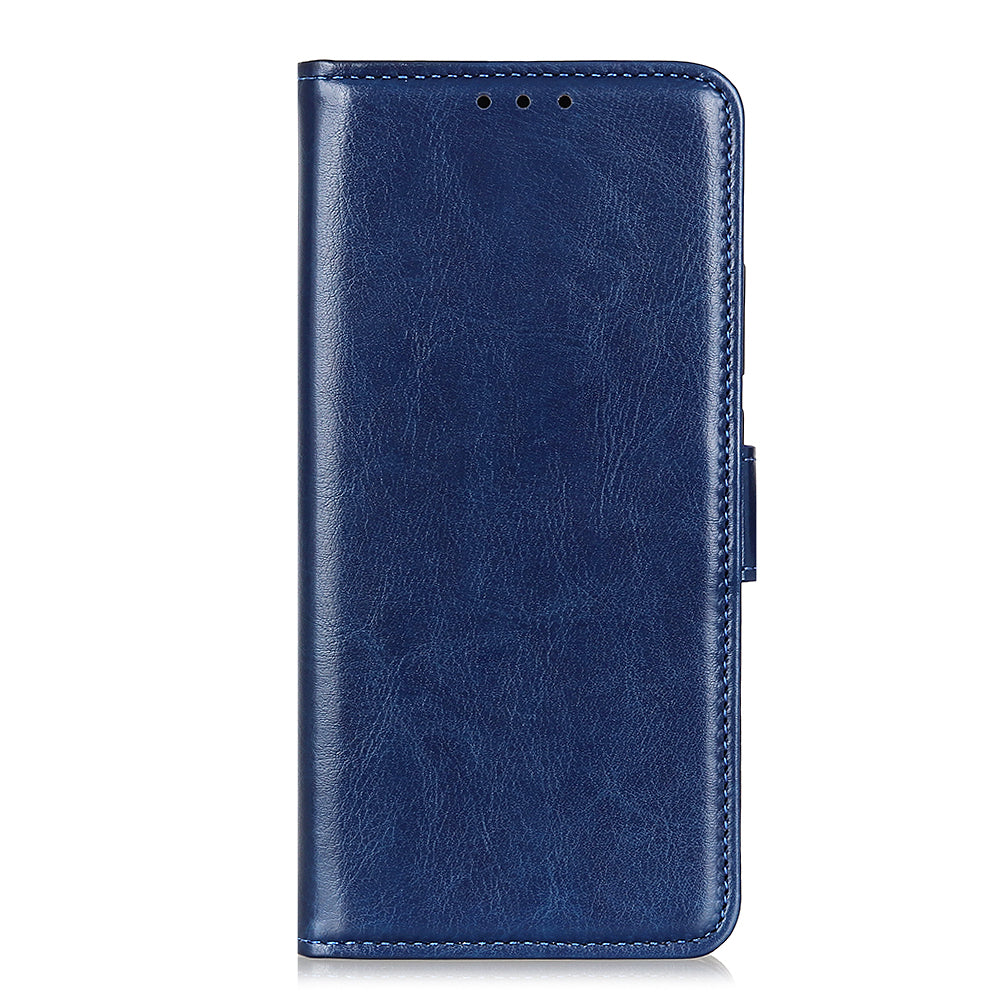 Crazy Horse Texture Leather Wallet Cell Phone Shell Smart Phone Case Bag for Samsung Galaxy S20 FE/S20 Fan Edition/S20 FE 5G/S20 Fan Edition 5G/S20 Lite/S20 Lite - Blue