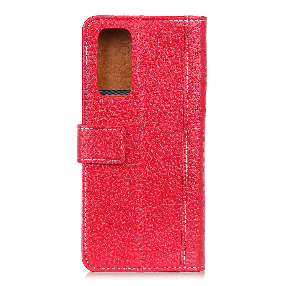 Litchi Texture Leather Wallet Stand Case for Samsung Galaxy S20 FE/S20 Fan Edition/S20 FE 5G/S20 Fan Edition 5G/S20 Lite - Red