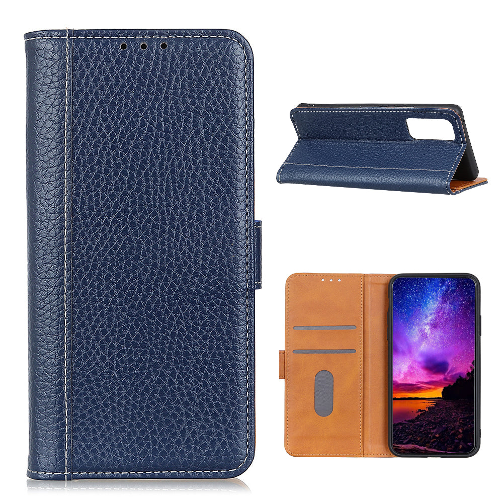 Litchi Texture Leather Wallet Stand Case for Samsung Galaxy S20 FE/S20 Fan Edition/S20 FE 5G/S20 Fan Edition 5G/S20 Lite - Blue