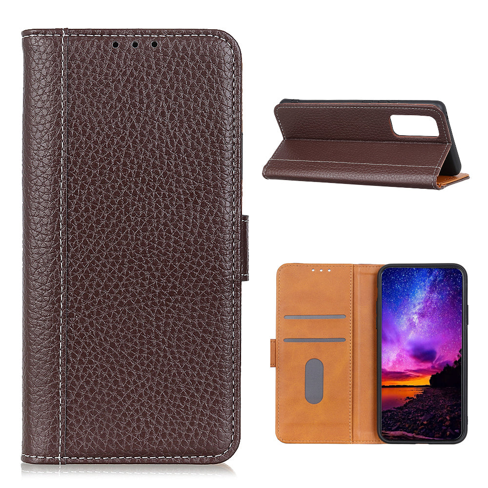 Litchi Texture Leather Wallet Stand Case for Samsung Galaxy S20 FE/S20 Fan Edition/S20 FE 5G/S20 Fan Edition 5G/S20 Lite - Brown