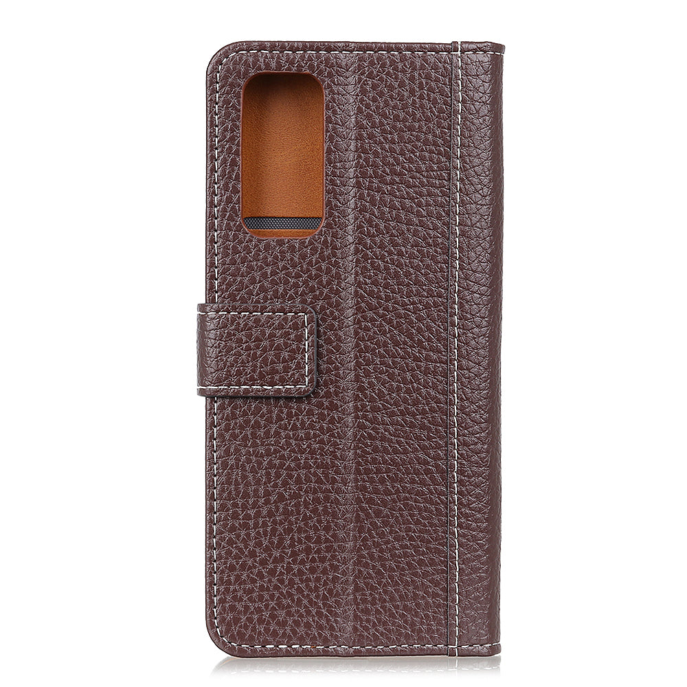 Litchi Texture Leather Wallet Stand Case for Samsung Galaxy S20 FE/S20 Fan Edition/S20 FE 5G/S20 Fan Edition 5G/S20 Lite - Brown