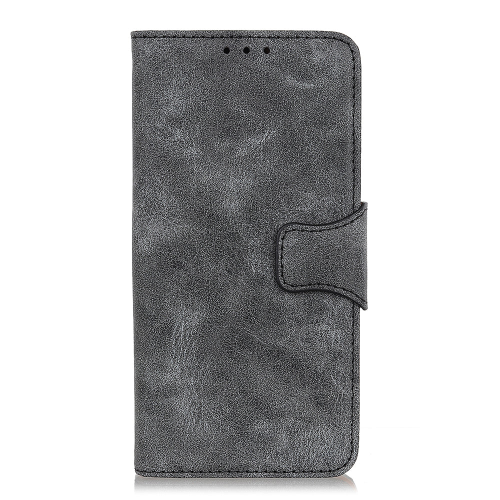 Retro Style Split Leather Shell for Samsung Galaxy S20 FE/S20 Fan Edition/S20 FE 5G/S20 Fan Edition 5G/S20 Lite - Grey