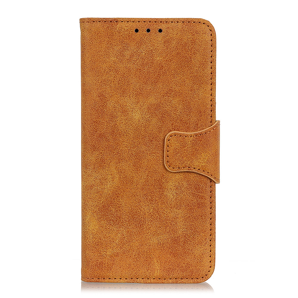 Retro Style Split Leather Shell for Samsung Galaxy S20 FE/S20 Fan Edition/S20 FE 5G/S20 Fan Edition 5G/S20 Lite - Brown