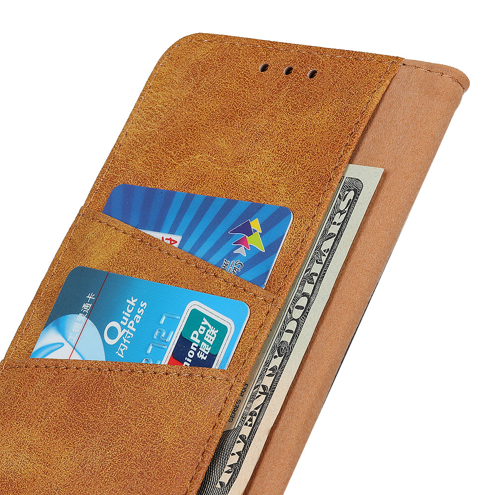 Retro Style Split Leather Shell for Samsung Galaxy S20 FE/S20 Fan Edition/S20 FE 5G/S20 Fan Edition 5G/S20 Lite - Brown