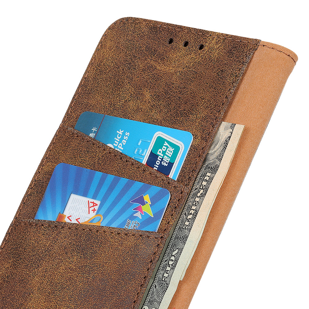 Retro Style Split Leather Shell for Samsung Galaxy S20 FE/S20 Fan Edition/S20 FE 5G/S20 Fan Edition 5G/S20 Lite - Coffee