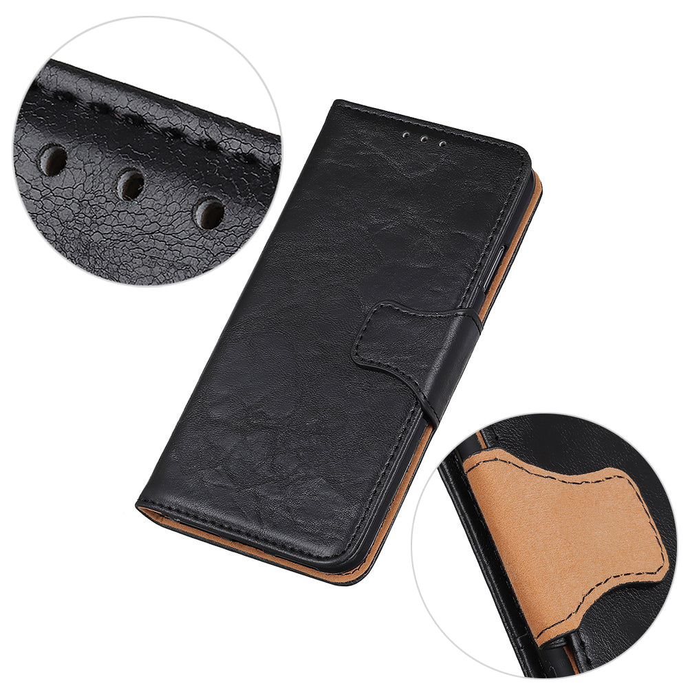 Crazy Horse Skin Split Leather Protective Shell for Samsung Galaxy S20 FE/S20 Fan Edition/S20 FE 5G/S20 Fan Edition 5G/S20 Lite/Fan Edition - Black