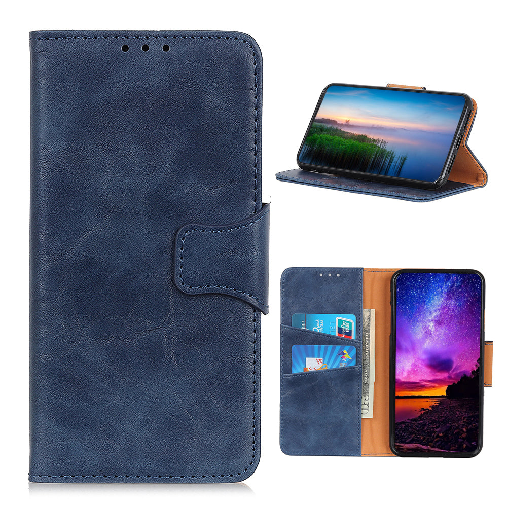 Crazy Horse Skin Split Leather Protective Shell for Samsung Galaxy S20 FE/S20 Fan Edition/S20 FE 5G/S20 Fan Edition 5G/S20 Lite/Fan Edition - Blue