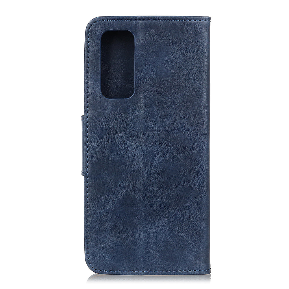 Crazy Horse Skin Split Leather Protective Shell for Samsung Galaxy S20 FE/S20 Fan Edition/S20 FE 5G/S20 Fan Edition 5G/S20 Lite/Fan Edition - Blue