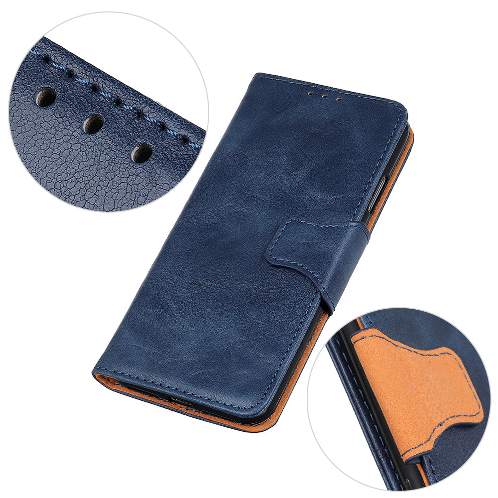 Crazy Horse Skin Split Leather Protective Shell for Samsung Galaxy S20 FE/S20 Fan Edition/S20 FE 5G/S20 Fan Edition 5G/S20 Lite/Fan Edition - Blue