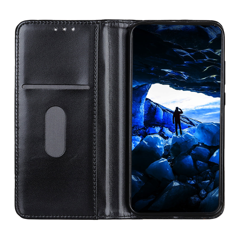 Auto-absorbed Split Leather with Wallet Case for Samsung Galaxy S20 FE/S20 Fan Edition/S20 FE 5G/S20 Fan Edition 5G/S20 Lite - Black