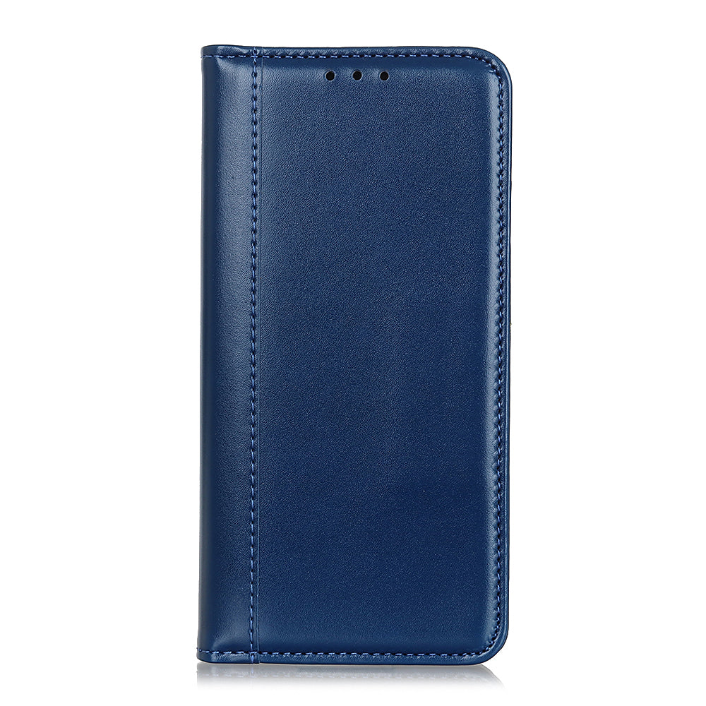 Auto-absorbed Split Leather with Wallet Case for Samsung Galaxy S20 FE/S20 Fan Edition/S20 FE 5G/S20 Fan Edition 5G/S20 Lite - Blue