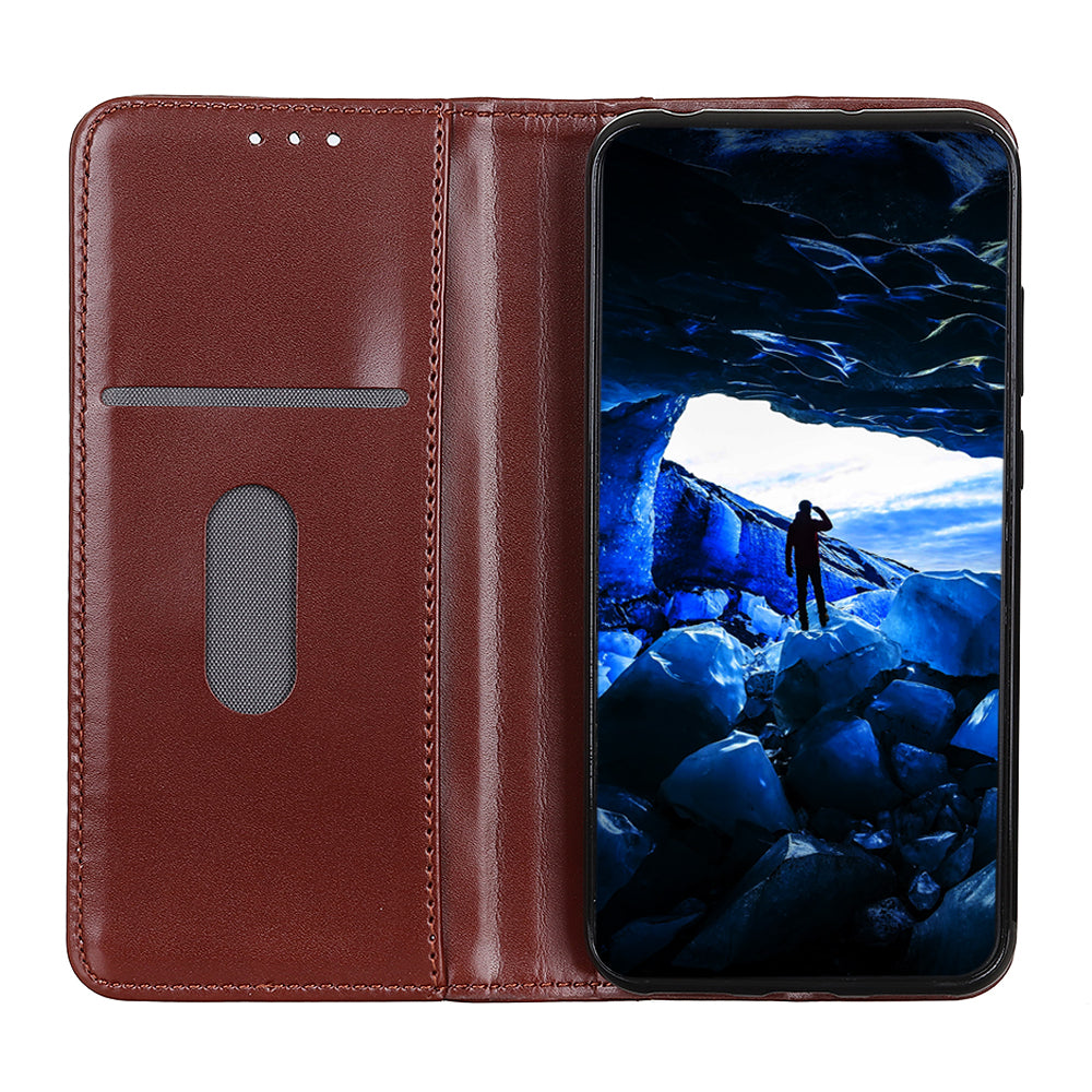 Auto-absorbed Split Leather with Wallet Case for Samsung Galaxy S20 FE/S20 Fan Edition/S20 FE 5G/S20 Fan Edition 5G/S20 Lite - Brown