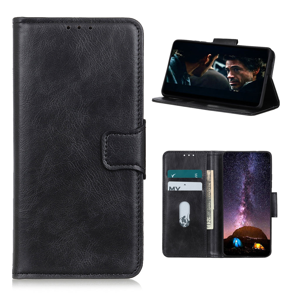 Crazy Horse Texture Leather Phone Cover for Samsung Galaxy S20 FE/S20 Fan Edition/S20 FE 5G/S20 Fan Edition 5G/S20 Lite - Black