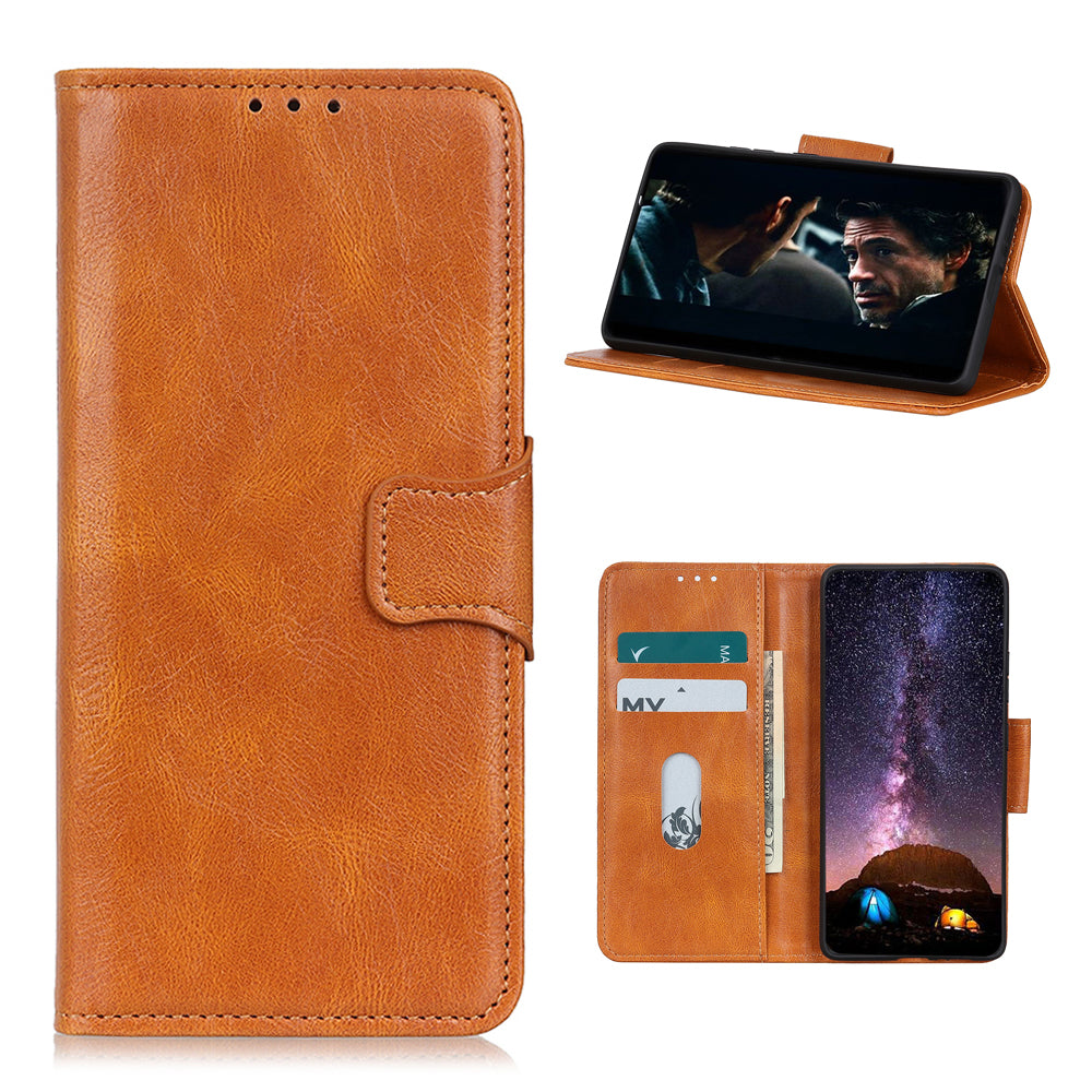 Crazy Horse Texture Leather Phone Cover for Samsung Galaxy S20 FE/S20 Fan Edition/S20 FE 5G/S20 Fan Edition 5G/S20 Lite - Brown