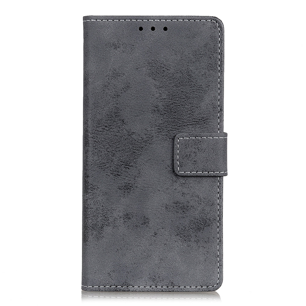 Retro PU Leather Magnetic Leather Shell for Samsung Galaxy S20 FE/S20 Fan Edition/S20 FE 5G/S20 Fan Edition 5G/S20 Lite - Grey