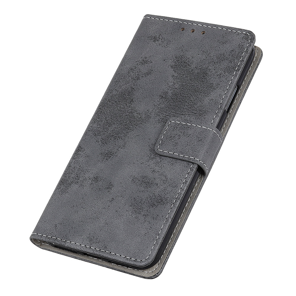 Retro PU Leather Magnetic Leather Shell for Samsung Galaxy S20 FE/S20 Fan Edition/S20 FE 5G/S20 Fan Edition 5G/S20 Lite - Grey