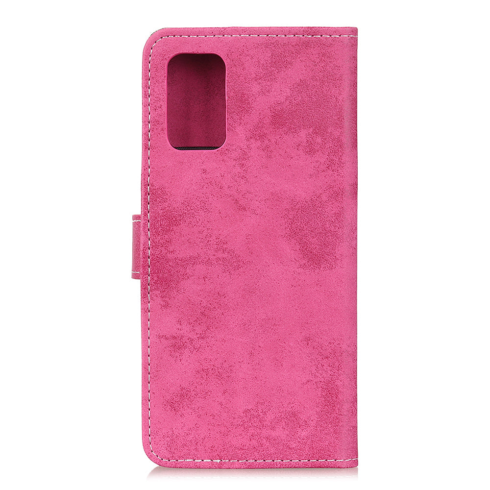 Retro PU Leather Magnetic Leather Shell for Samsung Galaxy S20 FE/S20 Fan Edition/S20 FE 5G/S20 Fan Edition 5G/S20 Lite - Rose