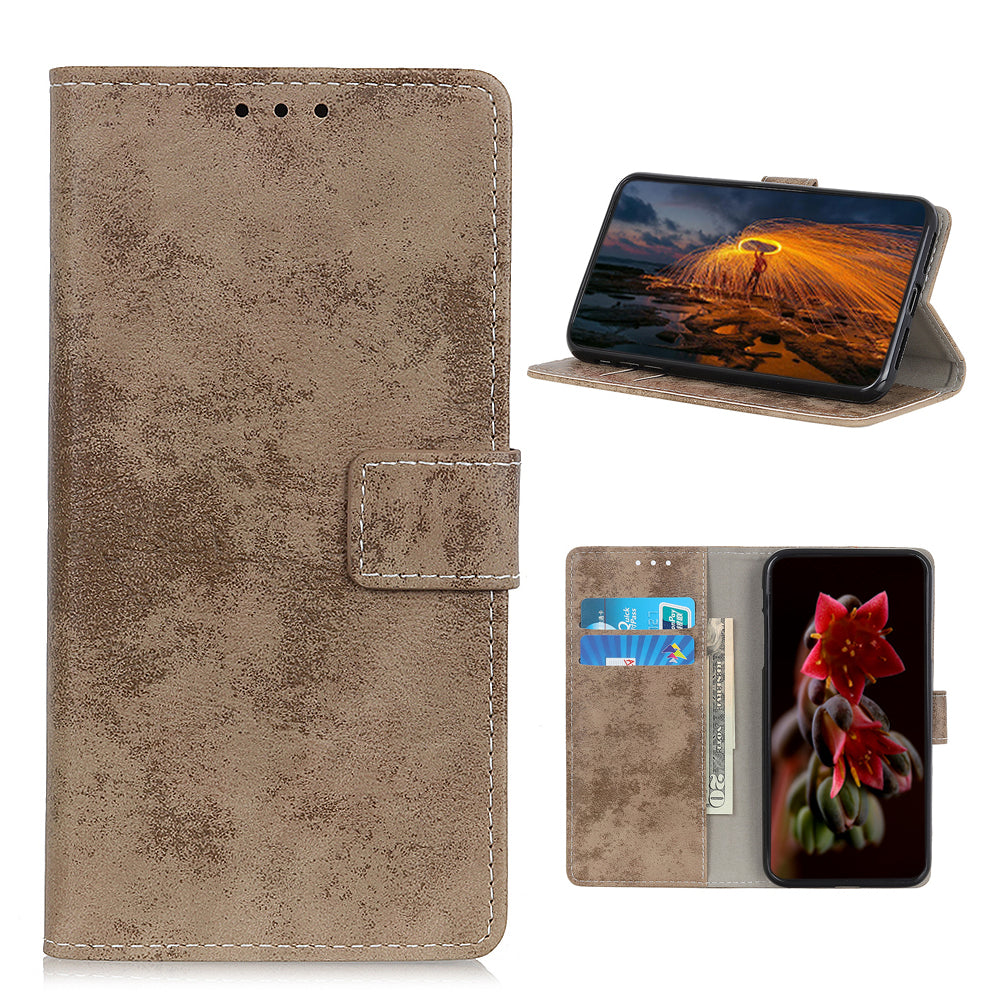 Retro PU Leather Magnetic Leather Shell for Samsung Galaxy S20 FE/S20 Fan Edition/S20 FE 5G/S20 Fan Edition 5G/S20 Lite - Khaki