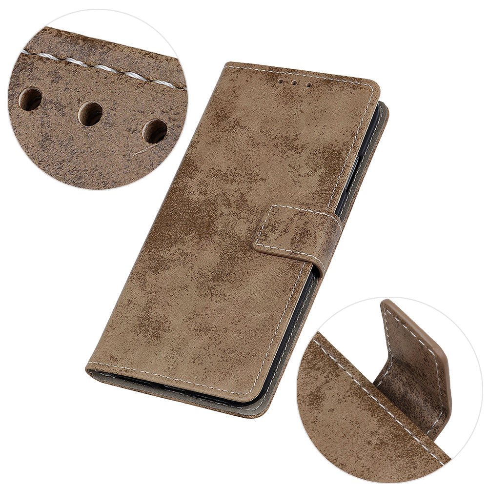 Retro PU Leather Magnetic Leather Shell for Samsung Galaxy S20 FE/S20 Fan Edition/S20 FE 5G/S20 Fan Edition 5G/S20 Lite - Khaki