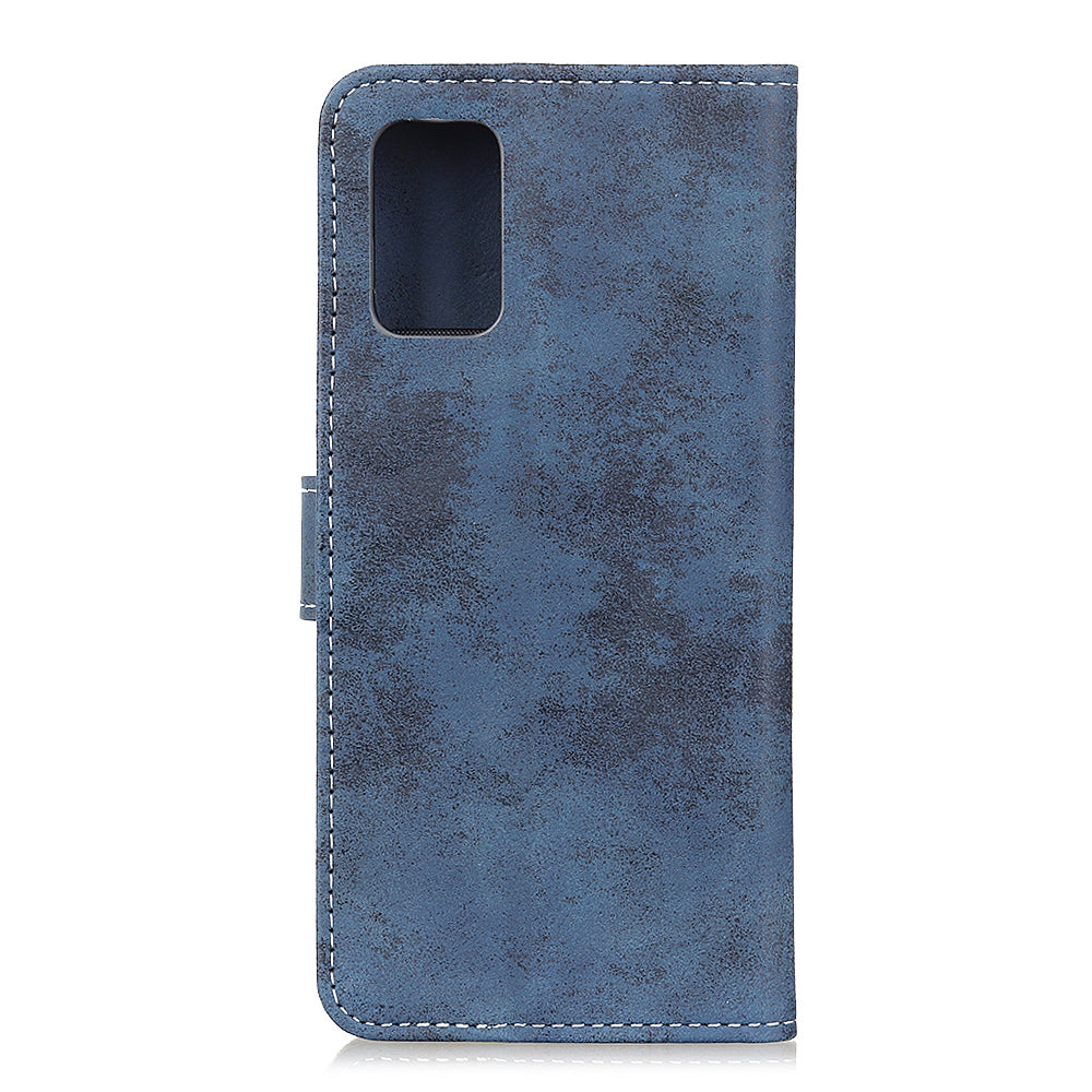 Retro PU Leather Magnetic Leather Shell for Samsung Galaxy S20 FE/S20 Fan Edition/S20 FE 5G/S20 Fan Edition 5G/S20 Lite - Blue