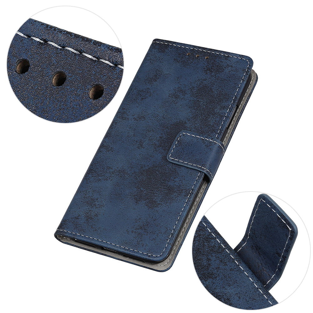 Retro PU Leather Magnetic Leather Shell for Samsung Galaxy S20 FE/S20 Fan Edition/S20 FE 5G/S20 Fan Edition 5G/S20 Lite - Blue