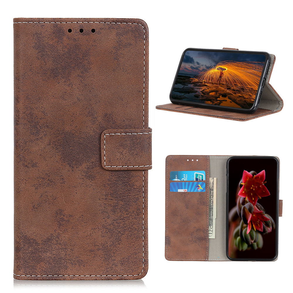 Retro PU Leather Magnetic Leather Shell for Samsung Galaxy S20 FE/S20 Fan Edition/S20 FE 5G/S20 Fan Edition 5G/S20 Lite - Coffee