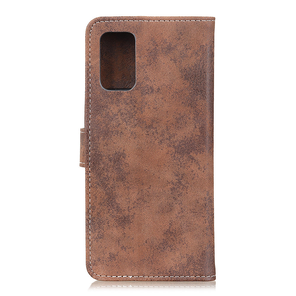 Retro PU Leather Magnetic Leather Shell for Samsung Galaxy S20 FE/S20 Fan Edition/S20 FE 5G/S20 Fan Edition 5G/S20 Lite - Coffee