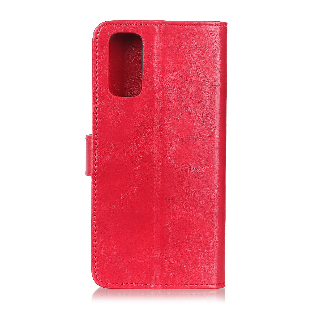 With Wallet Unique Leather Shell for Samsung Galaxy S20 FE/S20 Fan Edition/S20 FE 5G/S20 Fan Edition 5G/S20 Lite/S20 Lite - Red