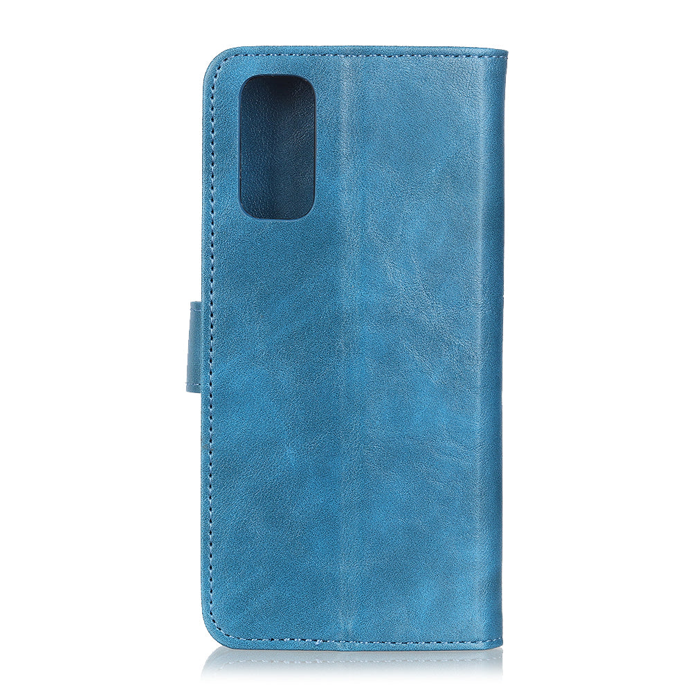 With Wallet Unique Leather Shell for Samsung Galaxy S20 FE/S20 Fan Edition/S20 FE 5G/S20 Fan Edition 5G/S20 Lite/S20 Lite - Blue