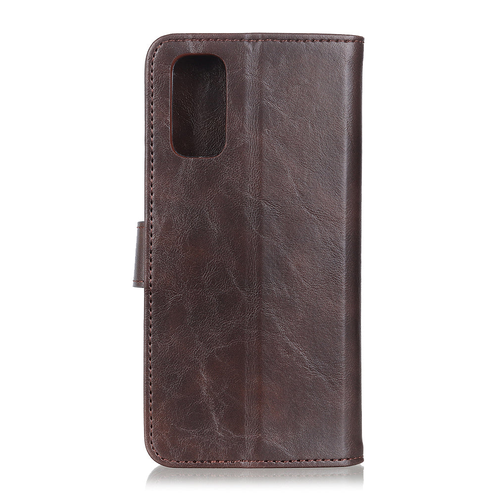 With Wallet Unique Leather Shell for Samsung Galaxy S20 FE/S20 Fan Edition/S20 FE 5G/S20 Fan Edition 5G/S20 Lite/S20 Lite - Coffee