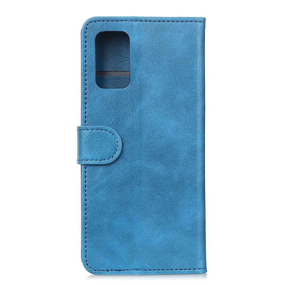 Litchi Skin Leather Case for Samsung Galaxy S20 FE/S20 Fan Edition/S20 FE 5G/S20 Fan Edition 5G/S20 Lite - Blue