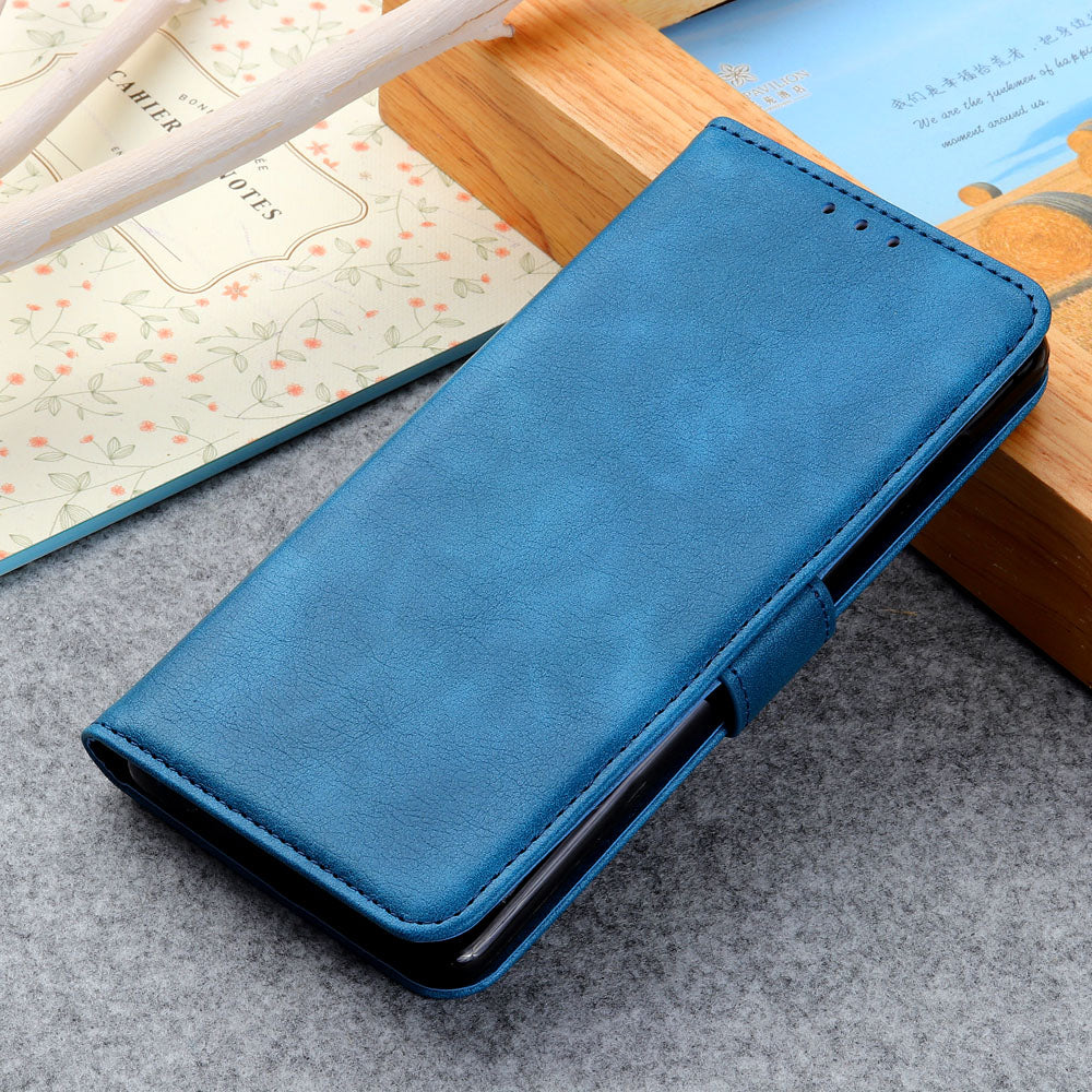 Litchi Skin Leather Case for Samsung Galaxy S20 FE/S20 Fan Edition/S20 FE 5G/S20 Fan Edition 5G/S20 Lite - Blue