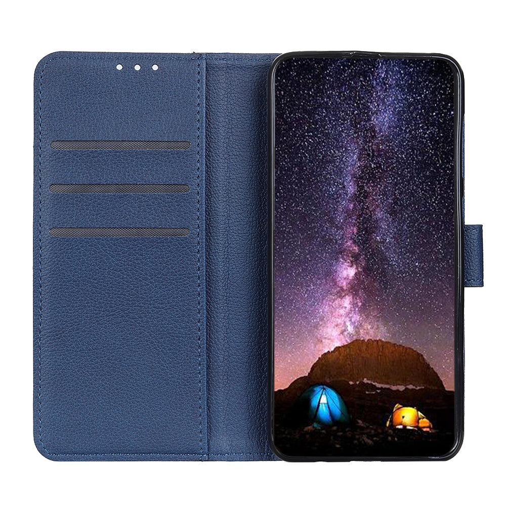 Litchi Texture Stylish Leather Phone Case for Samsung Galaxy S20 FE/S20 Fan Edition/S20 FE 5G/S20 Fan Edition 5G/S20 Lite - Blue