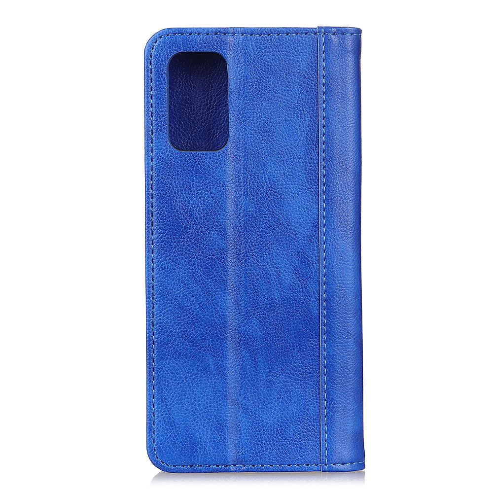 Auto-absorbed Litchi Skin Split Leather Cover for Samsung Galaxy S20 FE/S20 Fan Edition/S20 FE 5G/S20 Fan Edition 5G/S20 Lite/ S20 Fan Edition - Blue