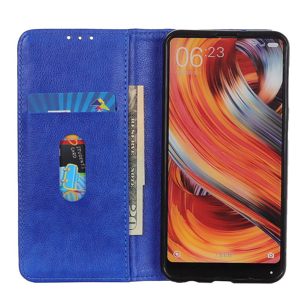 Auto-absorbed Litchi Skin Split Leather Cover for Samsung Galaxy S20 FE/S20 Fan Edition/S20 FE 5G/S20 Fan Edition 5G/S20 Lite/ S20 Fan Edition - Blue